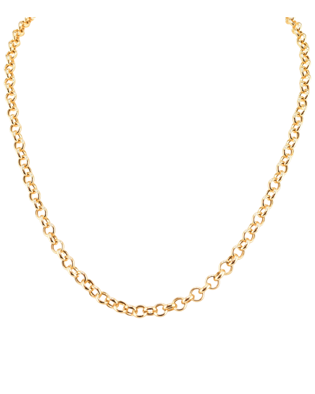 Luxury Round Link Chain Necklace – 50cm