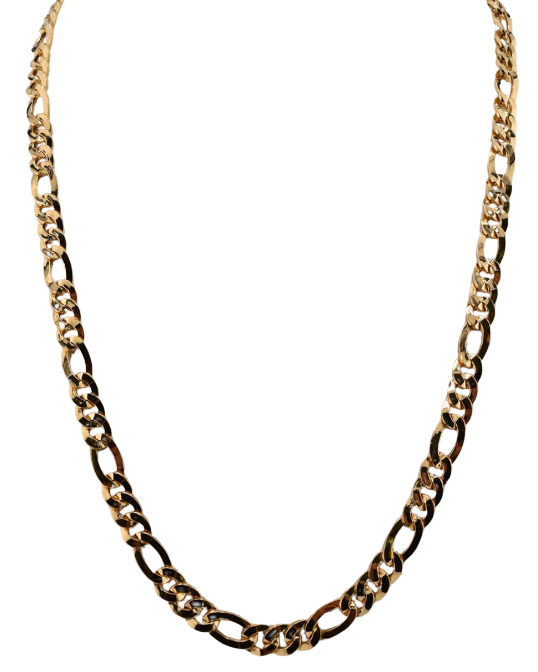 18K Gold Cartier Style Chain – Sleek Flat Link Necklace (60cm)