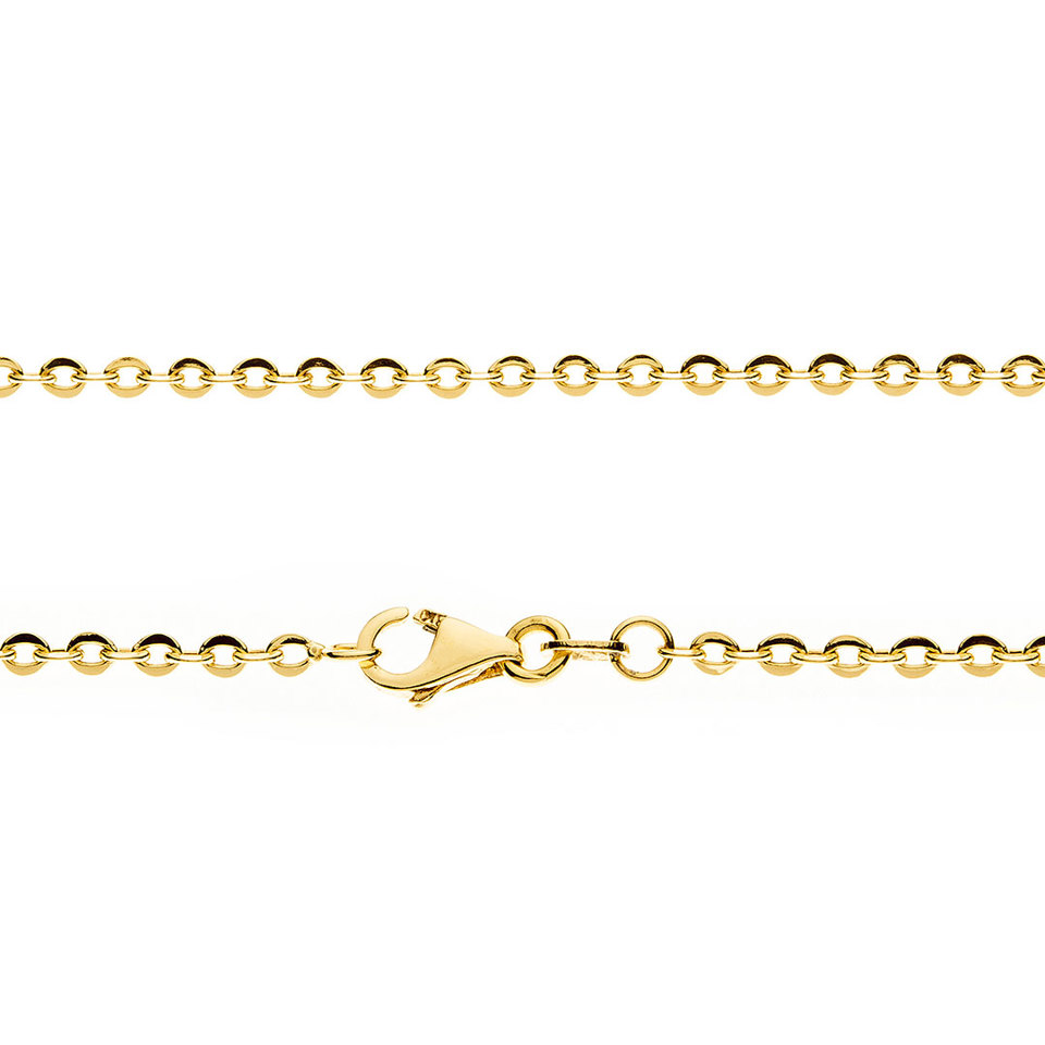 18K Yellow Gold Classic Cable Chain Necklace – 50 cm